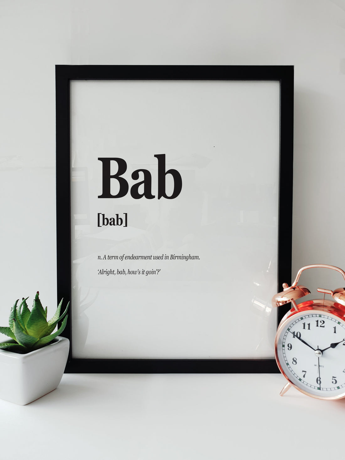 Bab funny Brummie accent translation poster by Local Lingo