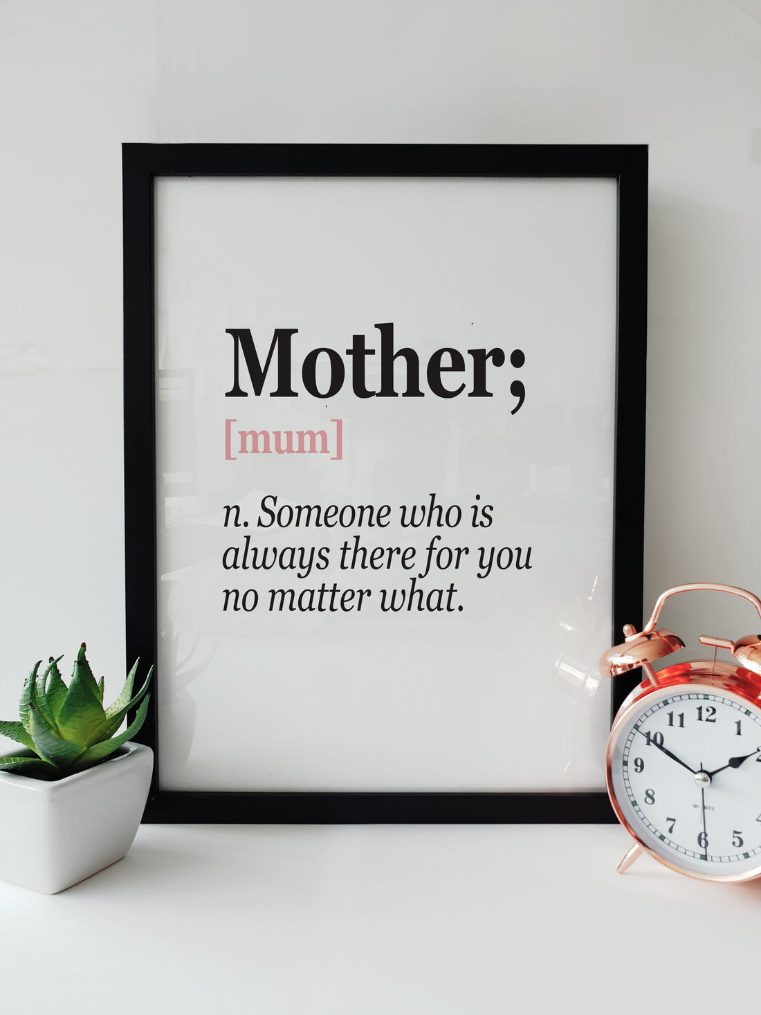 “Mother; [mum]” sentimental elegant print by Local Lingo, featuring typographic definition text on premium A4 or A3 matte paper, perfect for Mum gifts.