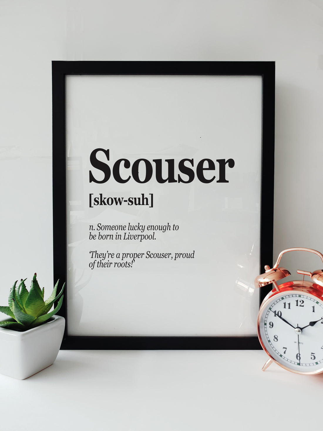 Scouser definition print - funny Liverpool dialect artwork by Local Lingo