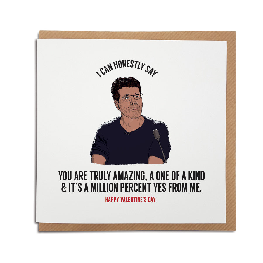 simon cowell x factor judge positive reaction funny valentines card