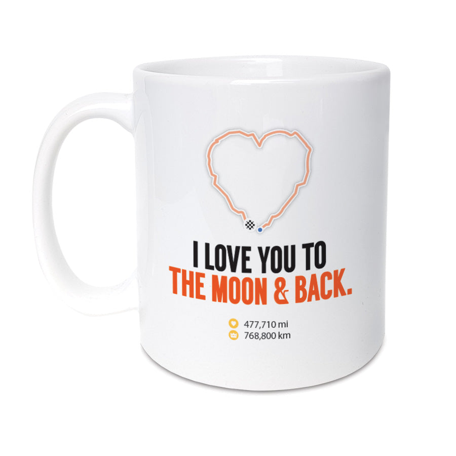 To the moon & back - Strava Running - Valentines | Birthday | Anniversary Card & Mug