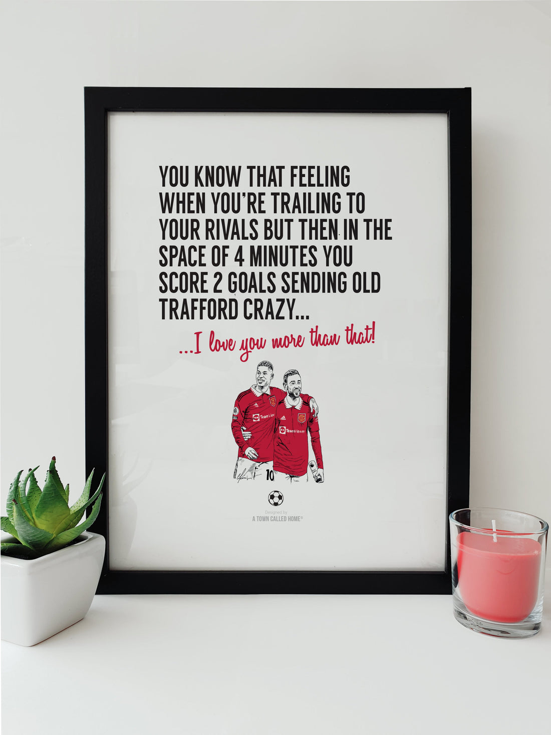 A unique Print / poster art, perfect for any Man United / Red Devils supporter  to celebrate the derby win against City on Saturday 14 January 2022.