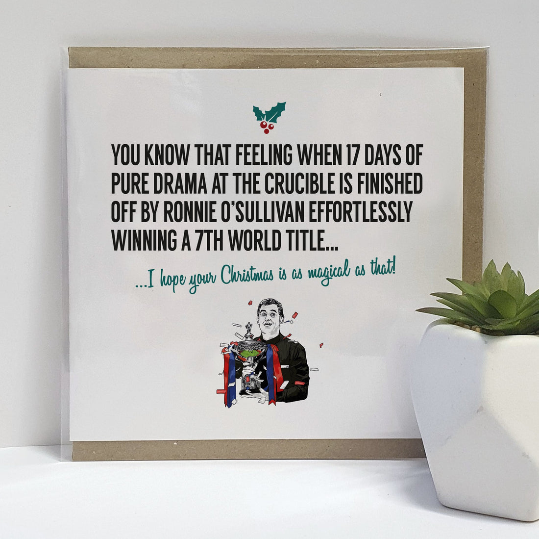 Snooker Christmas Card - Ronnie O'Sullivan 7th World Title