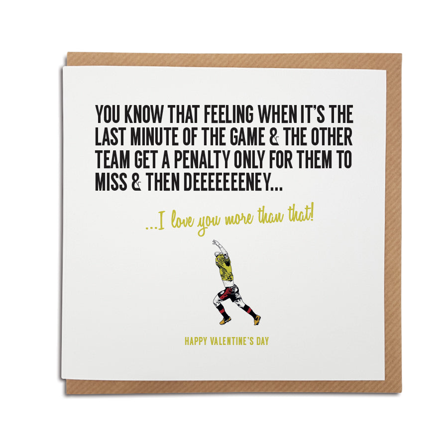 Watford Football Club Valentine’s Day Card. A unique handmade card, perfect for any Hornets supporter