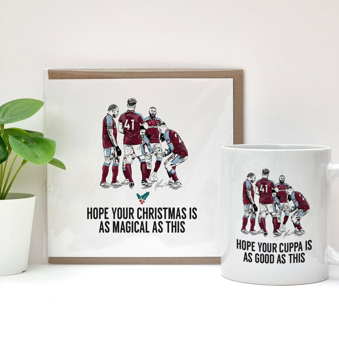 West Ham fan Christmas card and gift